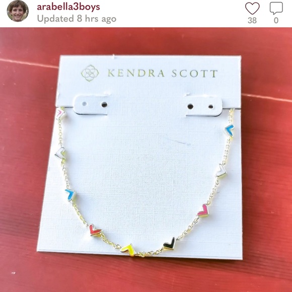 KENDRA SCOTT Haven Heart Necklace In Multi Mix - Picture 11 of 13